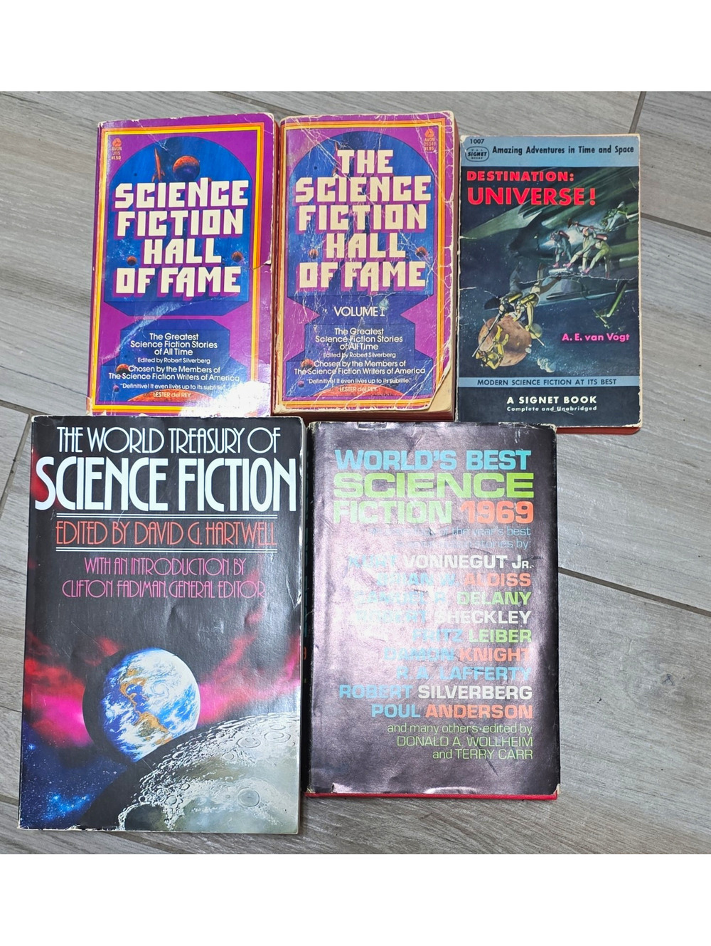 Science Fiction Hall of Fame Vol 1-2 PB Lot + Destination: Universe! + 1969